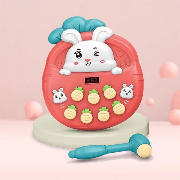 Martillo de juguete, desarrollo , coordinación interactiva ojo, de activides Whack a Hamster, de cumpleaños para ño ROJO Hugo Martillo golpeando