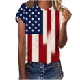 thumbnail image 7 of Vetsdori Womens American Flag T Shirts Summer July 4th Pullover Graphic Red White and Blue Short Sleeve Plus Size Red White and Blue , Crew Neck Independence Day Tops for Women Casual, 7 of 7