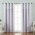 thumbnail image 1 of Best Home Fashion Mix &Amp; Match Tulle Blackout Curtain With Attached Valance - Set Of 4, 1 of 9