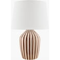 thumbnail image 2 of Livabliss Table Lamps, 22" Stratos Rustic Bedside Nightstand Table Lamp for Bedroom Living Room Office, Brown Body with White Shade (22"H x 15"W x 15"D), 2 of 5