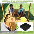 thumbnail image 6 of Sandbox with Lid and Cover for Kids Outdoor with 2 Foldable Bench Seats, Adjustable Canopy and Sand Protection Liner, 47.2" L x 47.2" W x 51.9" H, 6 of 15