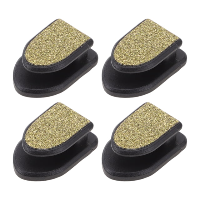 Ganchos adhesivos para automóviles de 4 Pcs para bolsos y paraguas, ganchos de asiento de automóvil resistentes de tono dorado de plástico 1.18"x0.79"