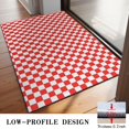 thumbnail image 3 of Red White Checkerboard Checkered Pattern Door Rugs,Washable Non Slip Door Mats Indoor,Decorative Door Mats,Entry Mat Indoor for Entrance,Bedroom,Kitchen,Bathroom,20"x32", 3 of 6