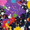 thumbnail image 6 of PIKWEEK Full Width Single-Sided Printing Round Tablecloth Colorful Paint Splatter White, 6 of 8