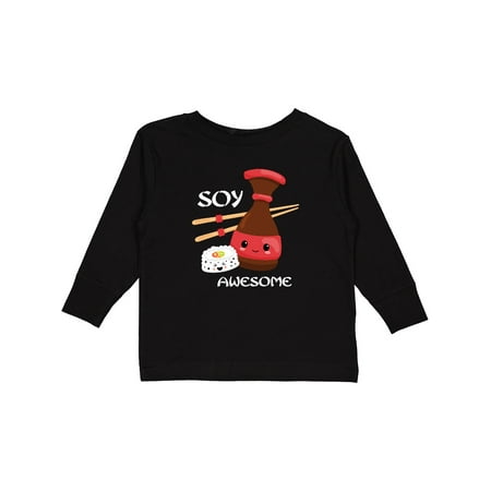 

Inktastic Kawaii Soy Awesome Boys or Girls Long Sleeve Toddler T-Shirt