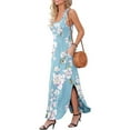 thumbnail image 4 of EQWLJWE Women'S Sleeveless O-Neck Print Long Dress Summer Maxi Dresses with Pocket, 4 of 6