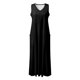 thumbnail image 4 of Vestido largo sin mangas con cuello en V y color liso para mujer: corte holgado, bolsillos, vestido informal cómodo para el día a día., 4 of 5