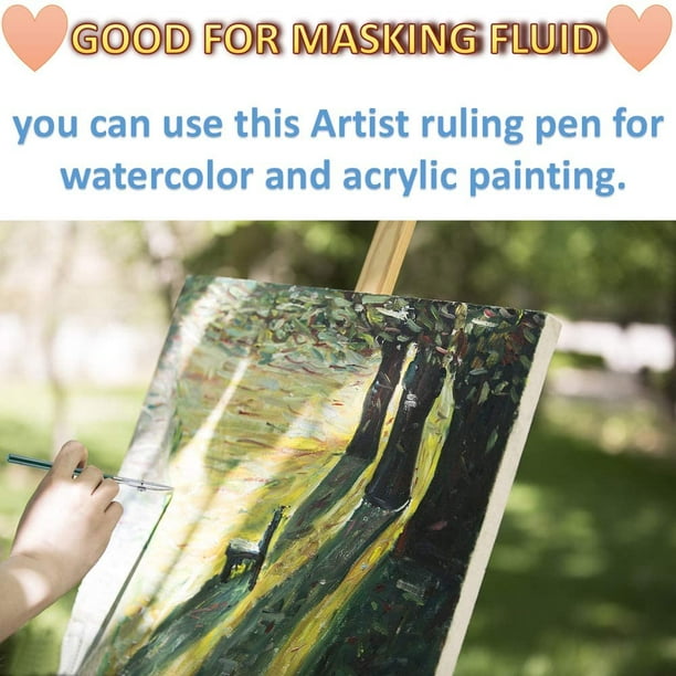 3 X Artist's Ruling Pen Masking Fluid Mount Ink Lines Borders, Line Work  Ink Pen 