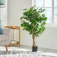 thumbnail image 3 of Indoor Plants, 120CM ARTIFICIAL FICUS TREE, Green Artificial Flowers,Iron+Plastic Outdoor Plants, Household Supplies & Décor, Flowers & Plants 120CM ARTIFICIAL FICUS TREE, 3 of 5