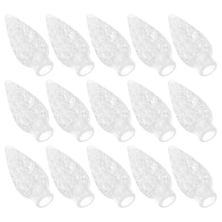 Soimiss 100Pcs Christmas Light Bulbs Covers Decorative Plastic Bulb Covers for Indoor and Outdoor