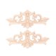 thumbnail image 1 of 2pcs Bed Table Wood Applique Landscape Flowers Wood Onlay Furniture Cabinet Door Carving Flowers European Style Solid Wood Applique for Home Use, 1 of 3