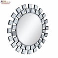 thumbnail image 4 of Sunburst Mirror Sun Mirror Wall Decor, 24 Inches Decorative Wall Mirror Wall-Mounted Mirrors Frameless Room Mirror Decor Wall Mirrors Round Mirror for Living Room, 4 of 7