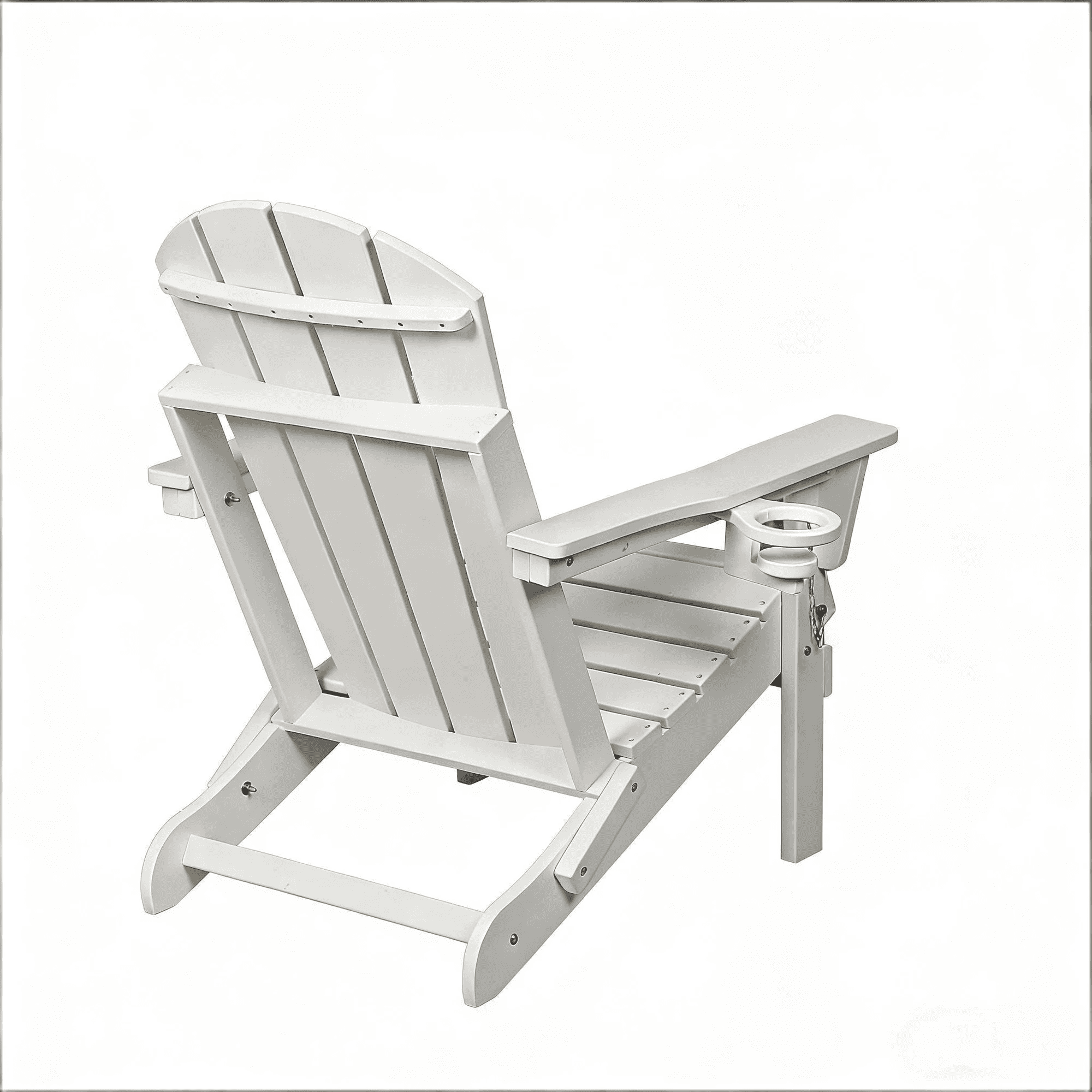 FHFO Outdoor Adirondack Chair,Weather Resistant Plastic Resin Chair for Outside Deck Garden Backyard Balcony(White)