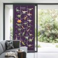 thumbnail image 4 of Purple Dinosaur Window Privacy Film, Vintage Letters Farm Animals Static Cling UV Sun Blocking Tint Film Heat Control Windows Films for Bedroom Bathroom, Window Stickers 35.4"x78.7", 4 of 8