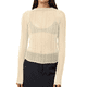 thumbnail image 2 of Camisetas de Larga Transparentes para Mujer, de Transparente, Ajustadas, con Ribete Festoneado, Blusas y Conjuntos Superiores Albaricoque XL, 2 of 9
