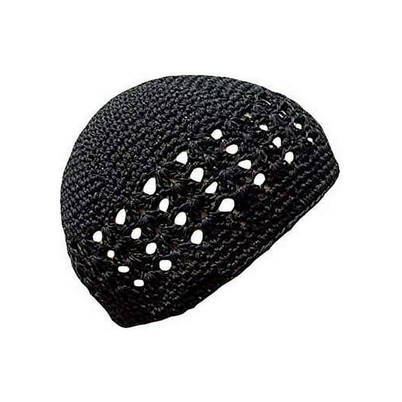 Black Crochet Beanie Skull Cap Beanie Hat