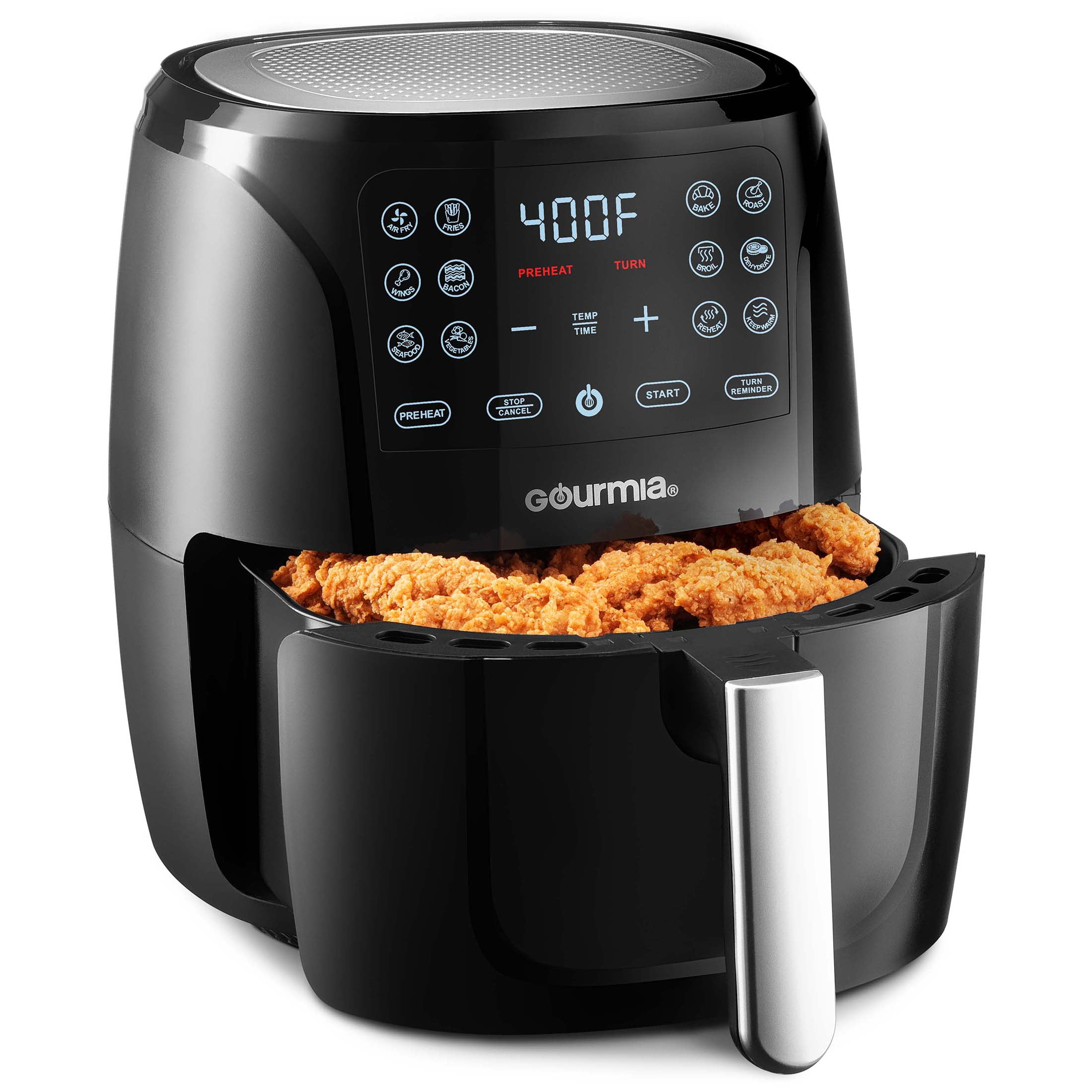 Gourmia 7qt FRY FORCE 360 Digital Air Fryer with 12 in one GAF716 Hebrew  National Pigs in a Blanket 