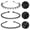 Black-I-New 3pcs, variant on Metal Headbands for Men & Women, Adjustable Zigzag Hair Bands with Spring Circle & 0.3cm Wave Design, Non-Slip Black Sports Hairbands for Daily Wear, Running & Workout (3 Pack)