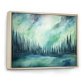 thumbnail image 2 of Designart "Minimalist Scenery Of The Northern Lights II" Northern Lights Floater Framed Wall Decor, 2 of 5