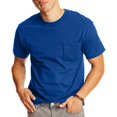 thumbnail image 3 of Hanes Adult Beefy-T Pocket T-Shirt 2-Pack, S, Deep Royal, 3 of 7