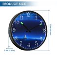 thumbnail image 3 of Voice Activated Clock with Glow Light 12 Inch Large Silent Wall Clock Battery Operated for Home Decor Blue Starry Sky Sailing Boat, 3 of 8