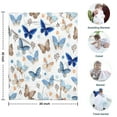 thumbnail image 4 of White Blue Butterfly Flower Pattern Blanket,Comfortable Soft Flannel Throw Blanket,All Season,Warm Lightweight Blankets for Sofa Bed Couch Living Room Chair,30"x40", 4 of 4