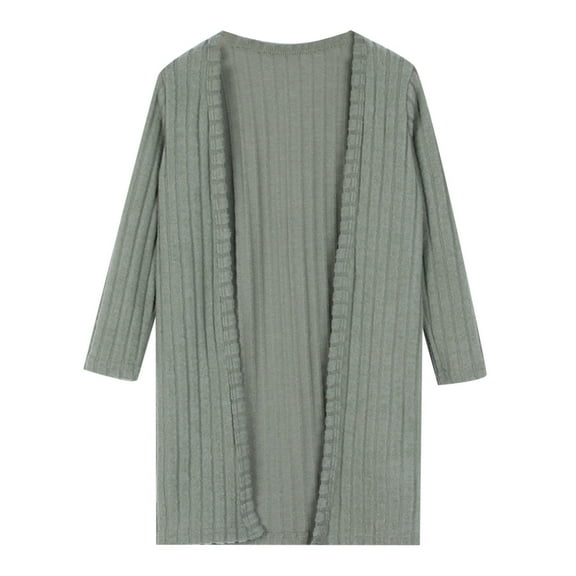 TAIAOJING Toddler Baby Girl Winter Coat Kids Spring Winter Solid Long Sleeve KnitWear Cardigan Open Front Outwear Coat 3-4 Years