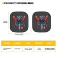 thumbnail image 5 of KUIFORTI Butterfly Car Sun Shade Windshield Foldable Windshield Cover Sun Shade for SUV Trucks Sedan,2 Pieces USA Flag Sun Visor for Car Windshield for Women, 5 of 5