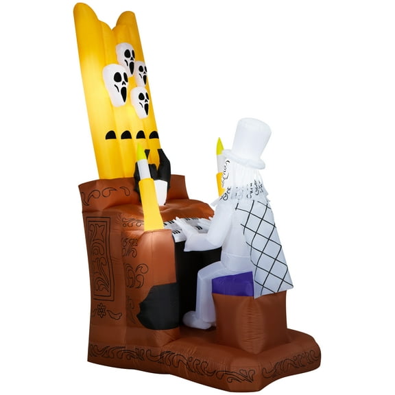 7 Ft Haunted Mansion Airblown Inflatable Animated Organ Player Halloween Decoration
