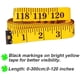thumbnail image 5 of Cinta métrica suave, cinta métrica de bolsillo para coser medidas corporales de tela a medida, paquete de 2 amarillo, 120 pulgadas/300 cm Namotu ZJWJ856, 5 of 6