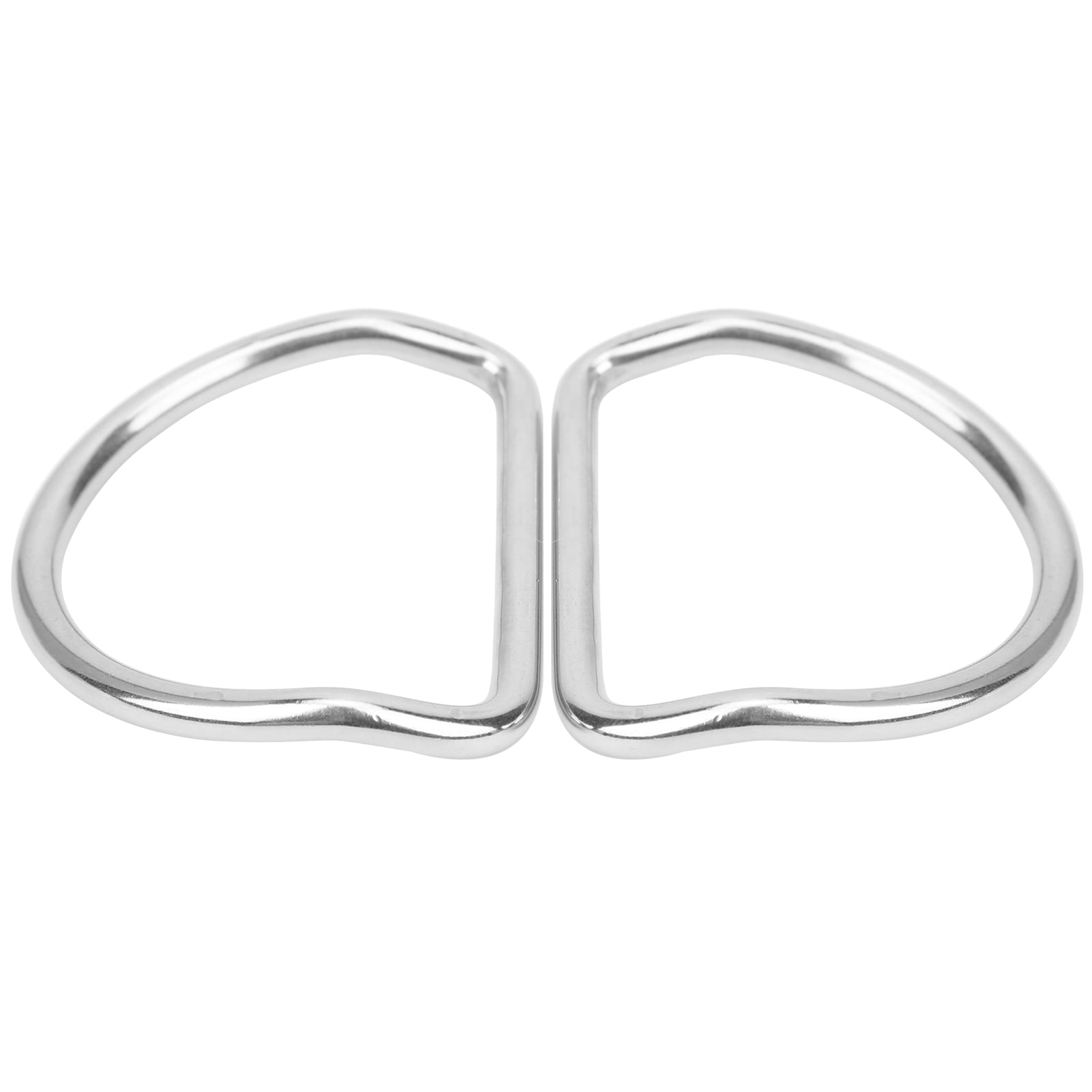 Octpeak Webbing D ,Bent D ,2Pcs Diving D Rings Bent For 5.08cm/2.0in Webbing Weight Belt Stainless Steel Outdoor Activities Accessory