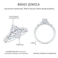 thumbnail image 5 of Rosec Jewels IGI Certified Lab Grown Diamond Engagement Ring with Split Shank (1 Carat, E-VS1 Grade) - Marquise Diamond Ring, 18K White Gold, US 8.00, 5 of 6