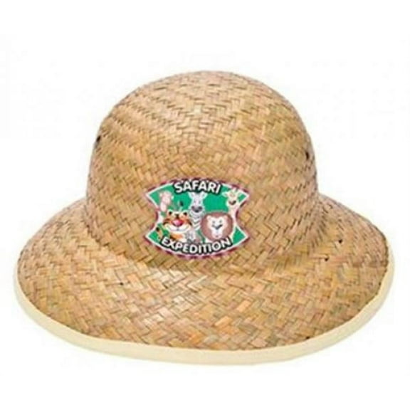 12 Childrens Straw Safari Pith Hats