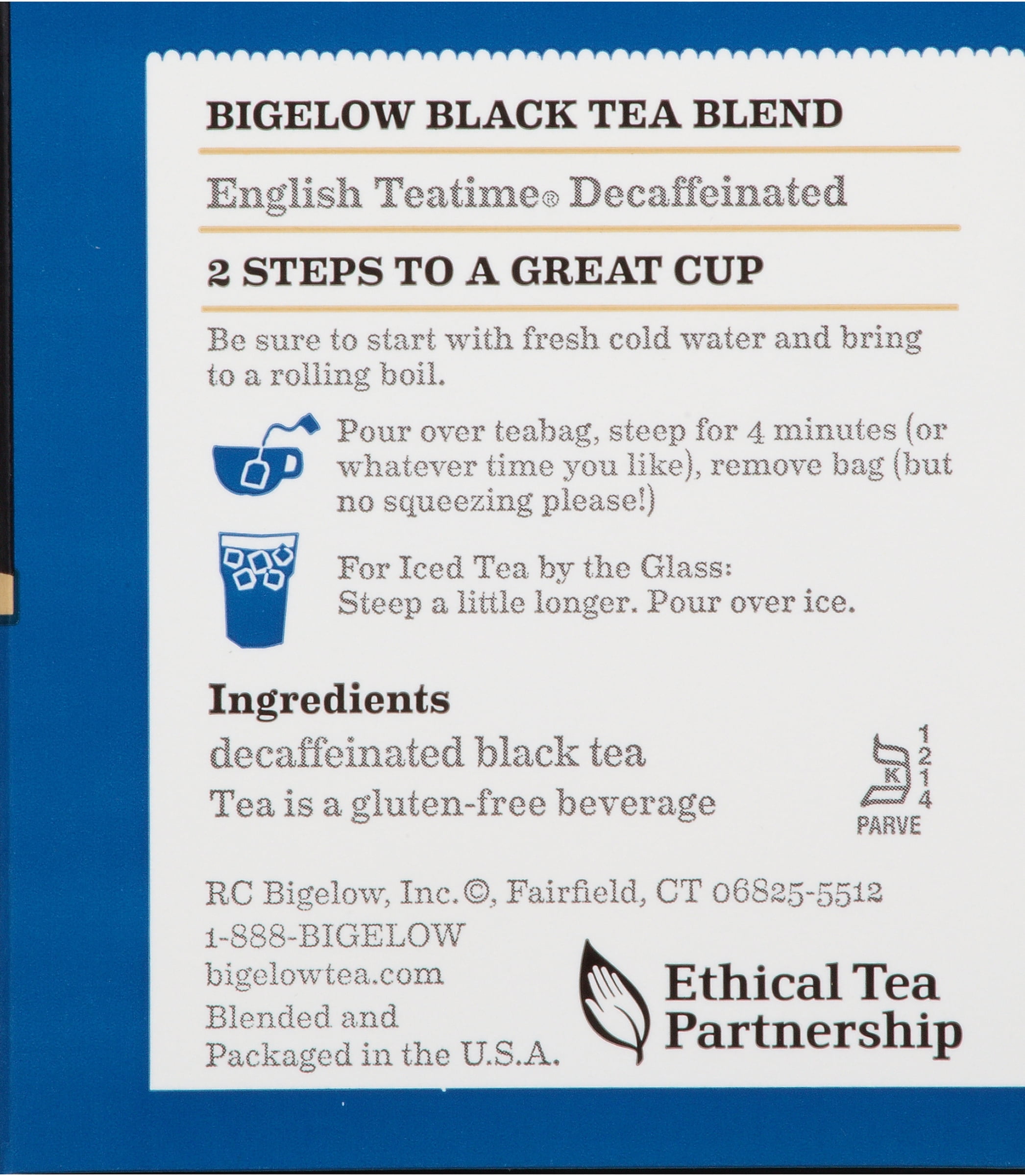 (4 pack) Bigelow Decaffeinated Black Tea, English Teatime, Tea Bags, 20 Count