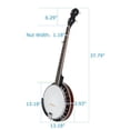 Top Grade Exquisite Professional Wood Metal 5-String Banjo White & Wood ...