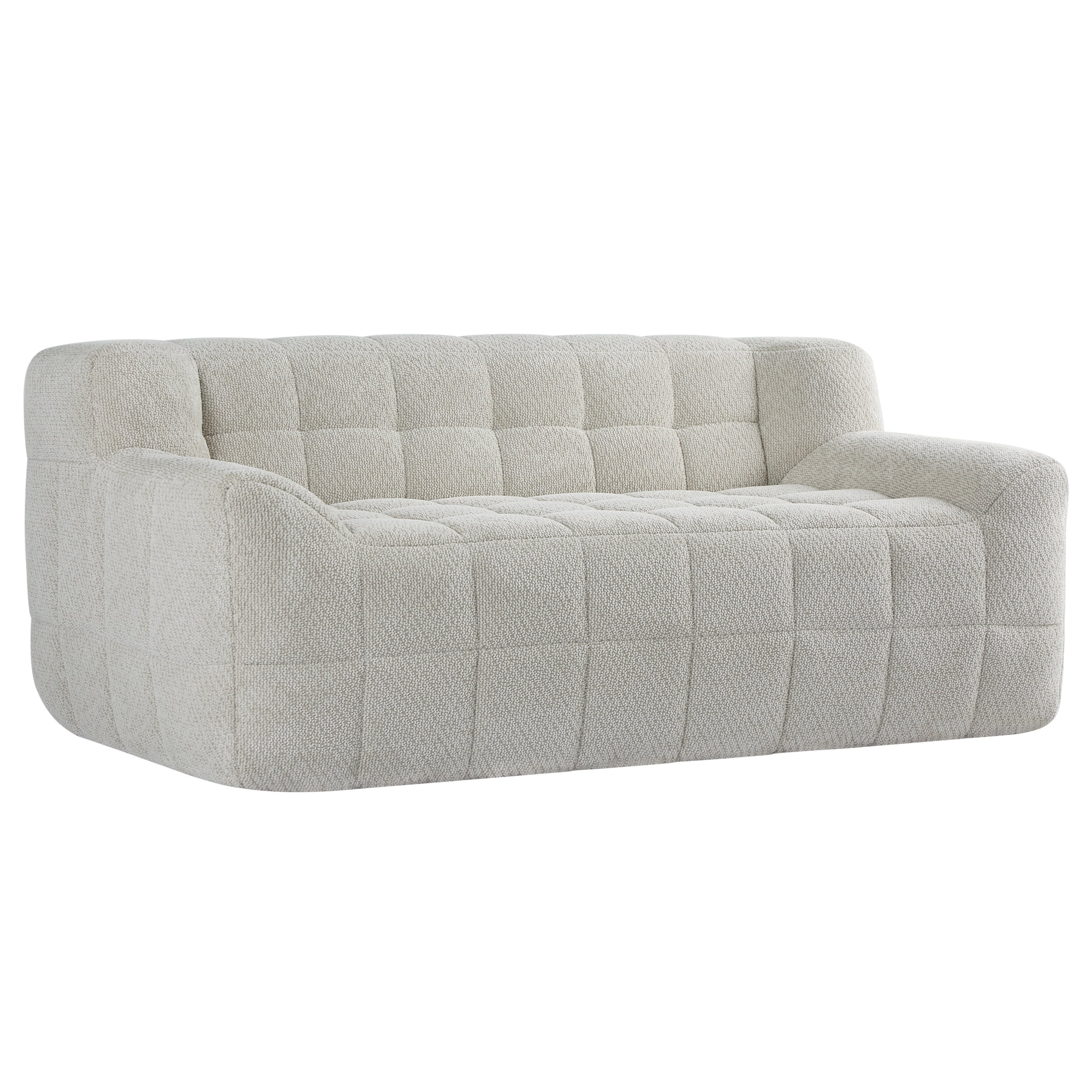 Jopath 65" Oversized Loveseat Sofa Deep Seat Corduroy Couch,Full Compression Sofa,No Assembly Required,Beige