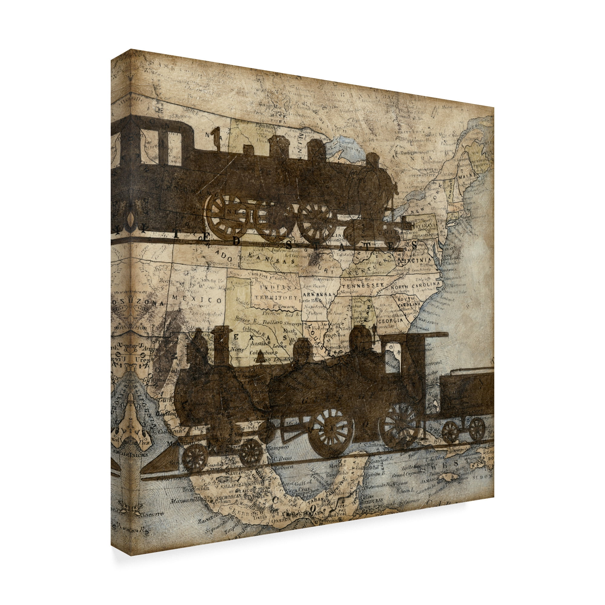 Trademark Fine Art 'Travel Silhouette I' Canvas Art by Megan Meagher
