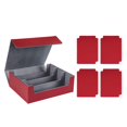 thumbnail image 3 of Esquirla 1800+Card Case Deck Box Sturdy Organizer for Basketball Cards Red In Gray, 3 of 8