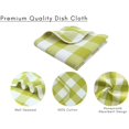 thumbnail image 6 of PurpleEssences Waffle Weave Check Plaid Kitchen Towels, 100% Cotton, 12x12, 8-Pack, Light Green/White, 6 of 6