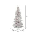 thumbnail image 2 of Vickerman Artificial Christmas Tree 6.5' X 39" Flocked White Slim 300 Multi-color Lights Italian LED, 2 of 3