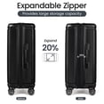 thumbnail image 2 of New York Xpress 3-Piece Hardside Luggage Set, Expandable Suitcases with TSA Lock, 20"/26"/30" Carry-on & Checked, Black - WD577, 2 of 11