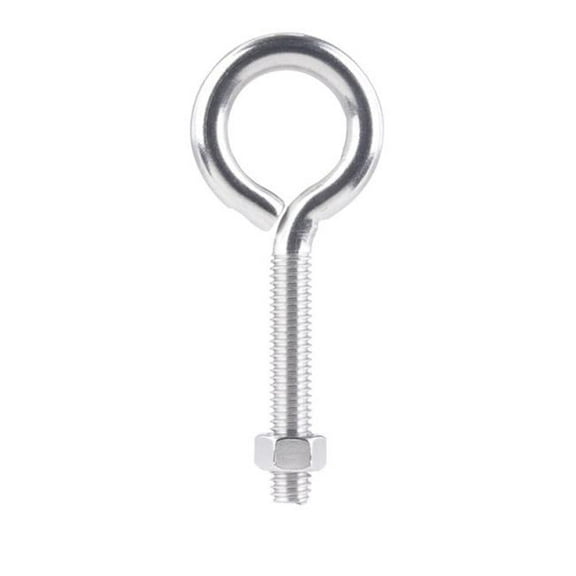 Hampton 02-3456-449 Bolt Eye Closed with Stainless Steel Hex Nut 0.375 x 4 in. - pack of 5
