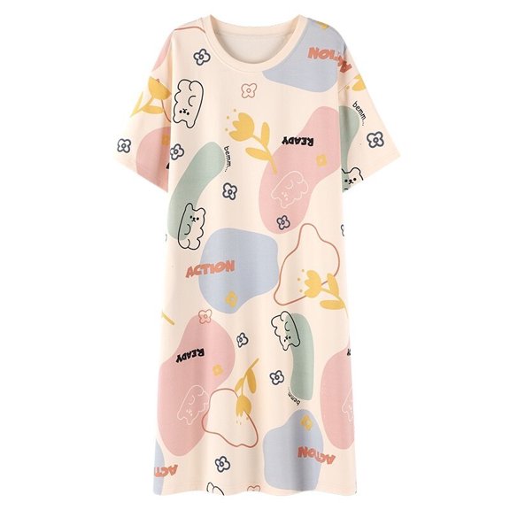 Cotton Pajamas Nightgown Sleepwear SleepShirt Sleep Dress Night Dress Nightshirt