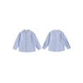 thumbnail image 2 of BemeyourBBs Kids Toddler Baby Boy Cotton Linen Dress Shirt Boys Long Sleeve Button Down Shirts Mandarin Collar Henley Shirts with One Pocket 3 4 5 6 7 8 Years, 2 of 9