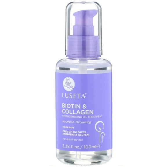 Luseta Beauty, Biotine & Collagène, Traitement Fortifiant à l'Huile, 3.38 fl oz (100 ml)