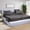 Dark-Grey, variant on DNG Creations 5 Piece Split King Adjustable Sheet Set 18 Inch Deep Pocket for Adjustable Beds 800 Threads Count ( Solid Purple )