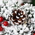 thumbnail image 4 of Snow Flocked Christmas Wreath With pines and Red Berries White Artificial Decoration Wreath for Front Door Wall Window Indoor Outdoor Christmas Decorations, 4 of 5