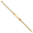 thumbnail image 2 of 14K Yellow Gold bracelet Medical Anchor Alert Red 7 in 6.5 mm 4.5, 2 of 3