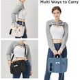 thumbnail image 6 of Canvas Tote Bag with Multi Pockets Crossbody Tote Bag for Women Bible Handbag Everything Tote Bags with Compartments(Blue X-Large), 6 of 7
