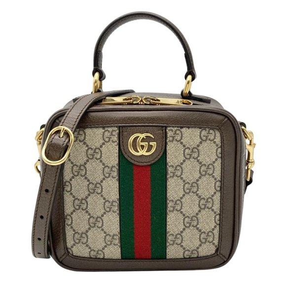 Pre-Owned Gucci Ophidia 2-Way Handbag, GG Supreme Canvas, 772157, Beige, Shoulder Bag, Women's